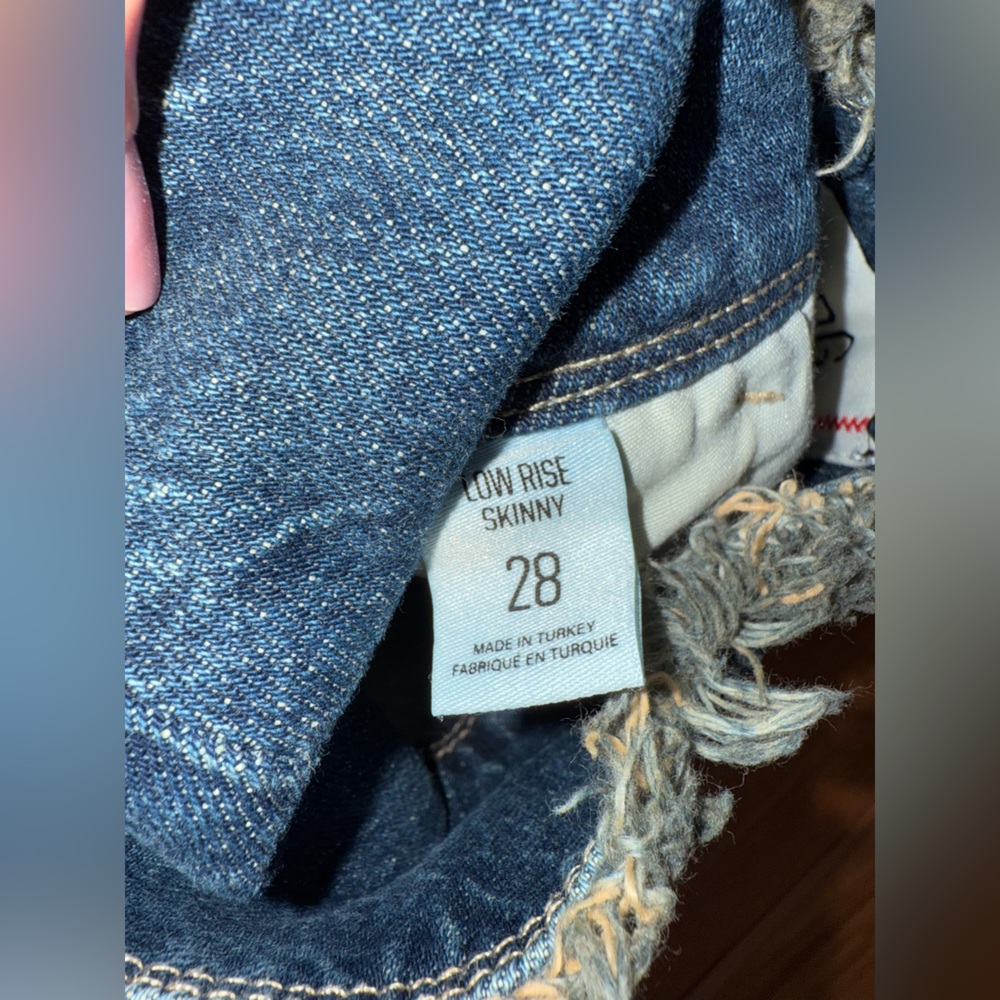BDG Low Rise Distressed Blue Jeans - Picture 4 of 5